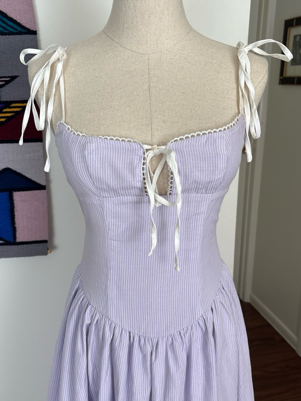 Fashion Nova Purple Milkmaid Dress with Corset Top